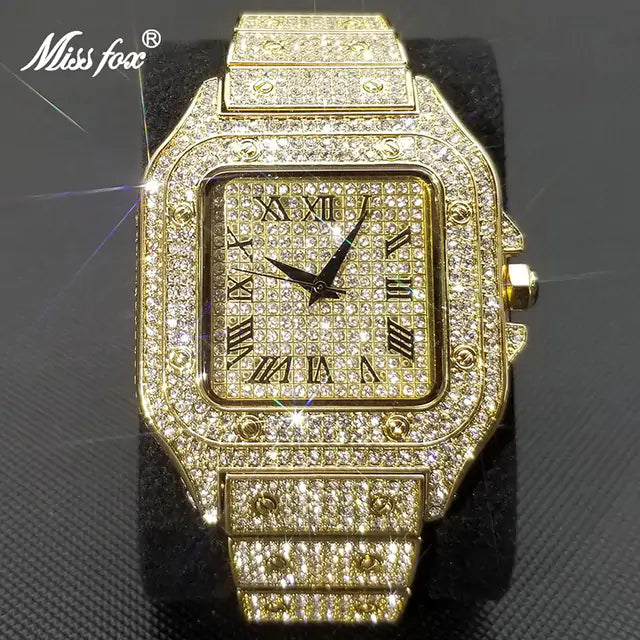 Ice Out Diamond Square Watch for Men