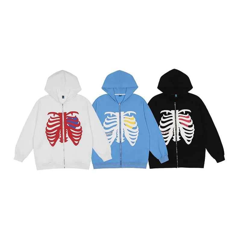 Skeleton Print Hoodie