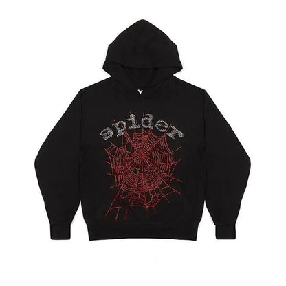 Web Spider Rhinestone Hoodie