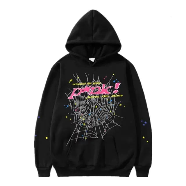 (OG) Spider Letter Prints Hoodies