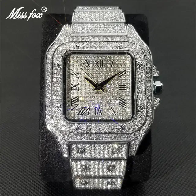 Ice Out Diamond Square Watch for Men