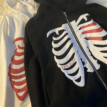 Skeleton Print Hoodie