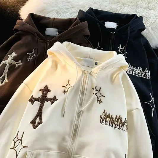 Chrome cross Retro Hoodies